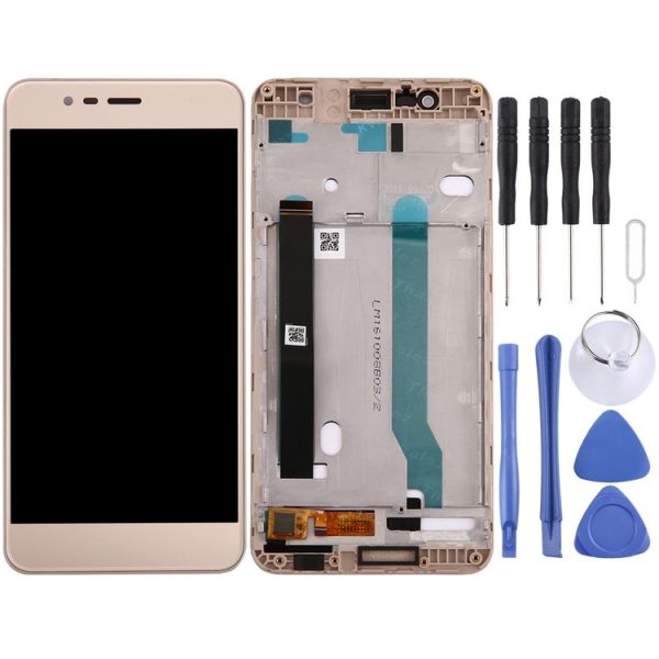 OEM LCD Screen for Asus ZenFone 3 Max / ZC520TL / X008D Digitizer Full Assembly with Frame(Gold)