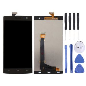 LCD Screen and Digitizer Full Assembly (Six lines) for OPPO Find 7 / X9077 (Black)