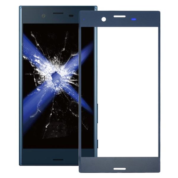 Front Screen Outer Glass Lens for Sony Xperia XZ (Blue)