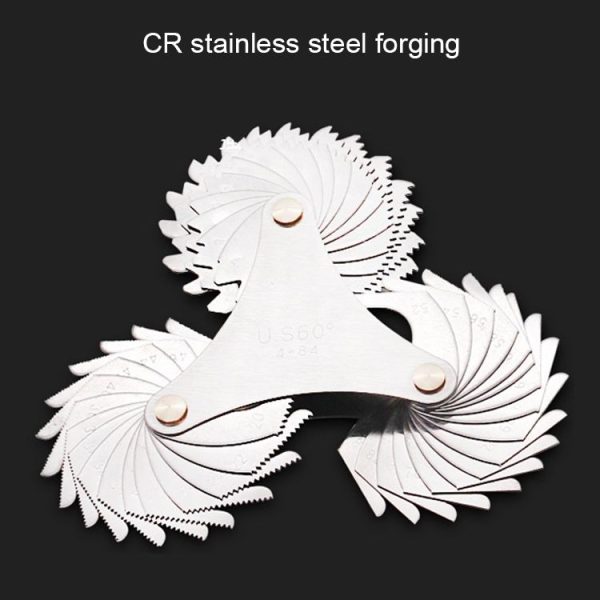 52 PCS Metric 60 Degrees +British 55 Degrees CR Stainless Steel Thread Gauge - Image 5