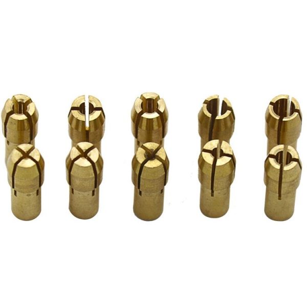 10 in 1 Three-claw Copper Clamp Nut for Electric Mill Fittings, Bore diameter: 0.5-3.2mm - Image 2