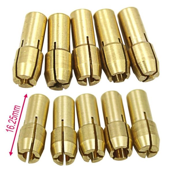 10 in 1 Three-claw Copper Clamp Nut for Electric Mill Fittings, Bore diameter: 0.5-3.2mm - Image 4