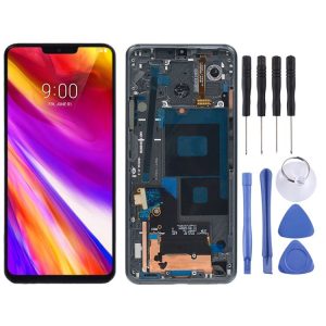Original LCD Screen for LG G7 ThinQ / G710 G710EM G710PM G710VMP Digitizer Full Assembly with Frame (Black)