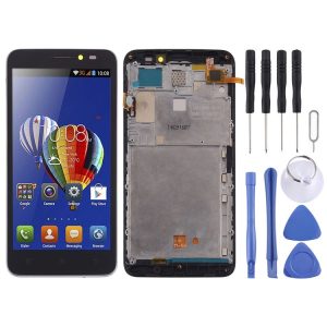 OEM LCD Screen for Lenovo A606 Digitizer Full Assembly with Frame (Black)