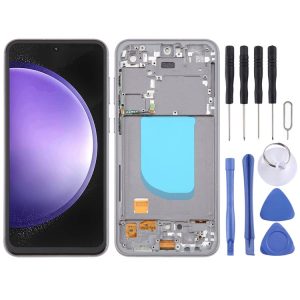 Samsung Galaxy S23 FE SM-S711B TFT LCD Screen Digitizer Full Assembly with Frame, Not Supporting Fingerprint Identification (Grey)