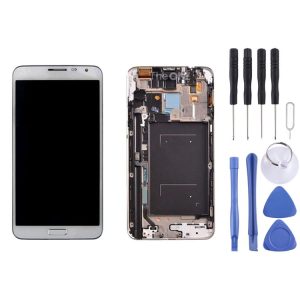 Original LCD Display + Touch Panel with Frame for Galaxy Note 3 Neo / N7505 (White)