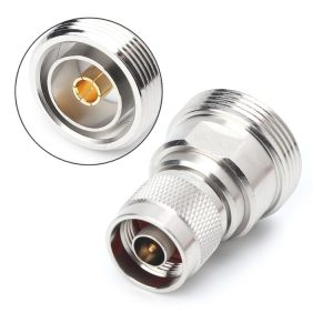 NJ / L29K RF Coaxial Adapter L29 7 / 16 N Male to DIN Female Screw Jacks Male Plug Connector