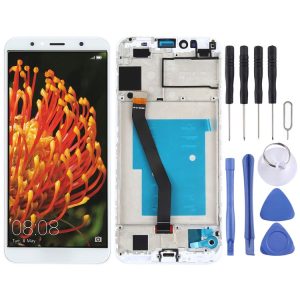 OEM LCD Screen for Huawei Y6 (2018) Digitizer Full Assembly with Frame (White)