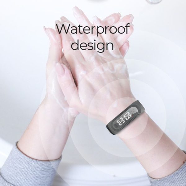 Q2 Outdoor Ultrasonic Electronic Mosquito Repellent Bracelet, Support Three-gear Mode & Time Display (White) - Image 9
