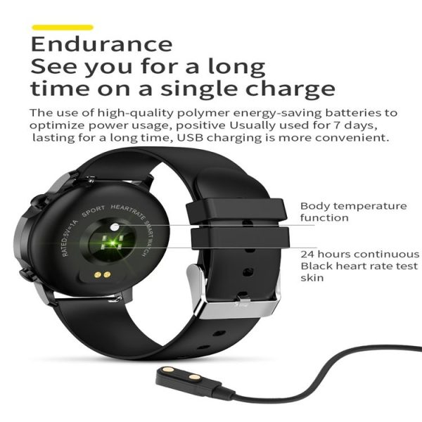V23 1.28inch IPS Color Screen Smart Watch IP67 Waterproof, Support Heart Rate Monitoring / Blood Pressure Monitoring / Blood Oxygen Monitoring / Sleep Monitoring (Black) - Image 16
