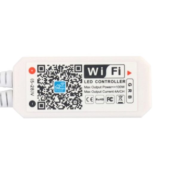 RGB Wifi LED Controller with 44 Keys Infrared Remote Control for 5050 2835 3528 LED Strip LED module, 5V-28V - Image 2