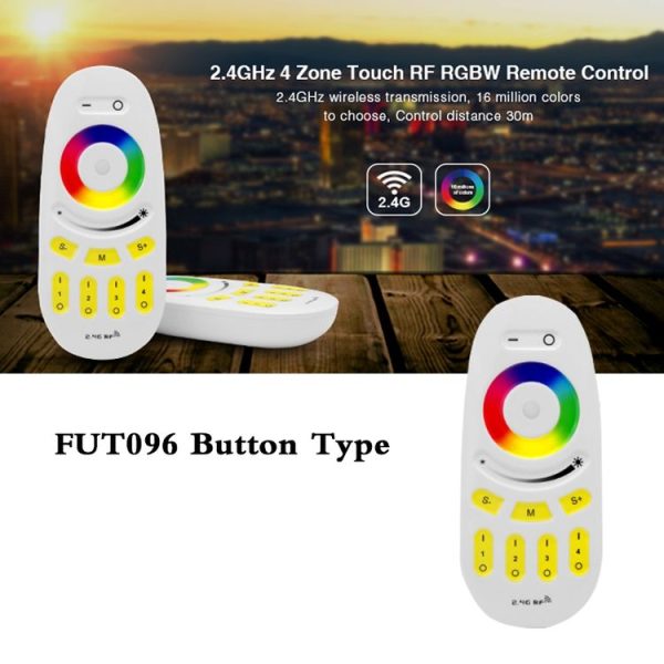 FUT096 2.4G Miboxer Button Type RGBW RF 4-Zone Wireless LED Remote Controller for LED RGBW Bulb or Strip - Image 4