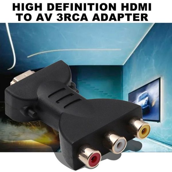 Gold-plated HDMI Male to 3 RCA Video Audio Adapter AV Component Converter for DVD Projector - Image 6
