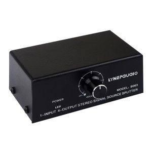 1 In 4 Out Audio Frequency Signal Distribute Device Non Consumption Output RCA Interface