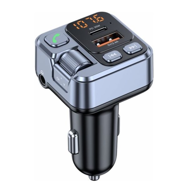 T16 MP3 Player Fast Charger Wireless Bluetooth 5.1 FM Transmitter Hands Free Car Kit - Image 2