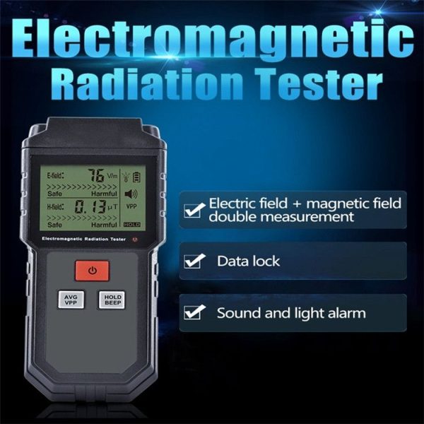 RZ825 Electromagnetic Radiation Tester Portable Digital Liquid Crystal Electromagnetic Field EMF Meter Measuring Instrument For Computer Mobile Phone - Image 2