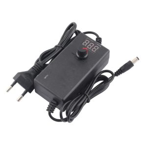 3V-12V 2A AC To DC Adjustable Voltage Power Adapter Universal Power Supply Display Screen Power Switching Charger, Plug Type: EU
