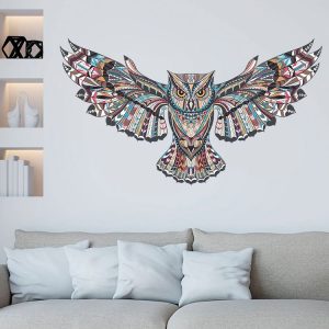 Detachable Colorful Owl Child Background Wall Decoration Sticker Cartoon Decoration