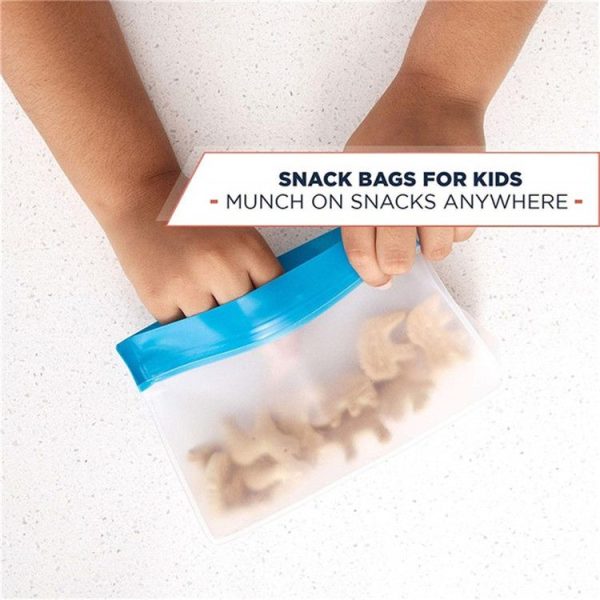 2 Sets PEVA Food Bags Reuse Three-dimensional Thickened Storage Sealed Fresh-keeping Bags, Random Color Delivery - Image 6