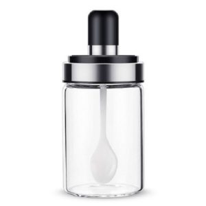 Kitchenware Seasoning Jar Spoon Cover Integrated Sealing Moisture-proof Cruet, Color: Stainless Steel Spoon