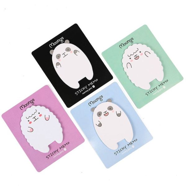 4 PCS Creative Cartoon Animals Cute N Times Memo Pad Sticky Notes, Random Color Delivery