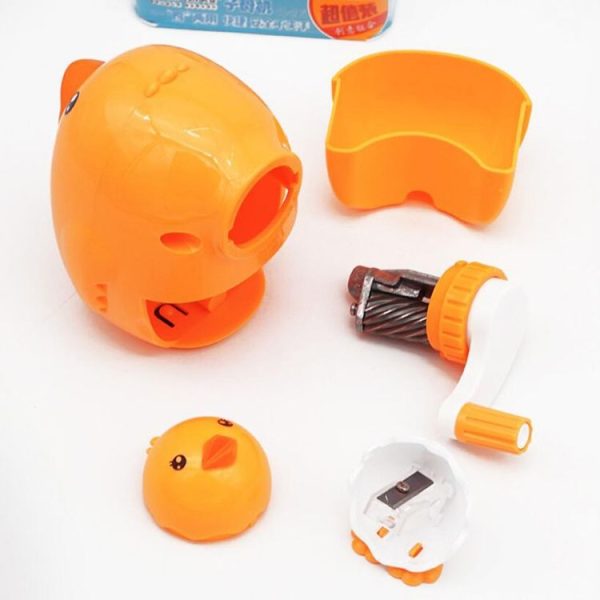 2 in 1 Cute Chick Pencil Sharpener Hand Stationery Sharpeners Tool, Random Color Delivery - Image 7