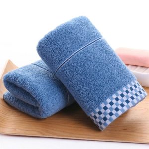 Thick Cotton Absorbent Double-Sided Towel, Color: Blue