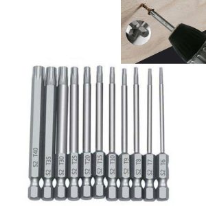 11pcs / Set 75mm Plum Blossom Hollow Bit Multifunctional Peeling Bit Set