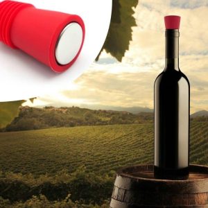 Food Grade Silicone Wine Stopper Creative Preservation Bottle Stopper (Red)