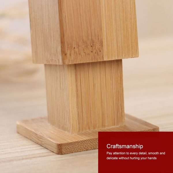 2 PCS Natural Bamboo Toothpick Box Square Restaurant Hotel Toothpick Can with Lid - Image 6