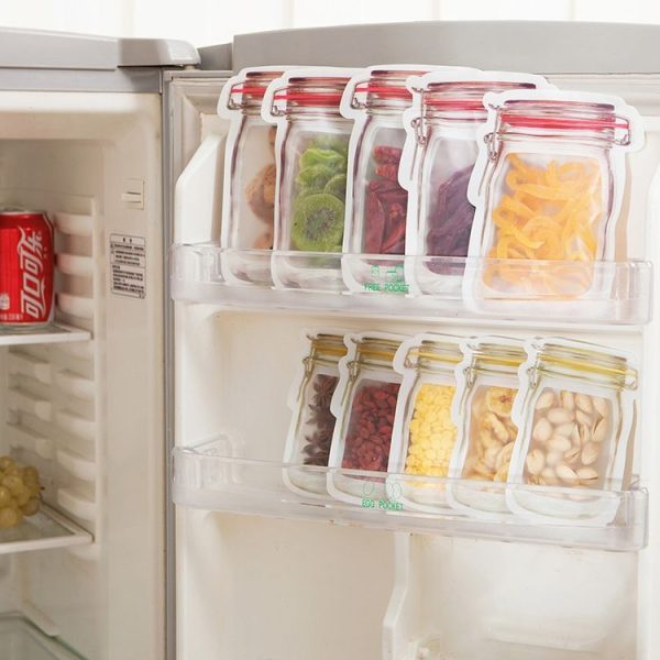 Bottle Pattern Refrigerator Frozen Food Storage Bag, Size: Large 19.5x13.7cm 3 Packs - Image 6