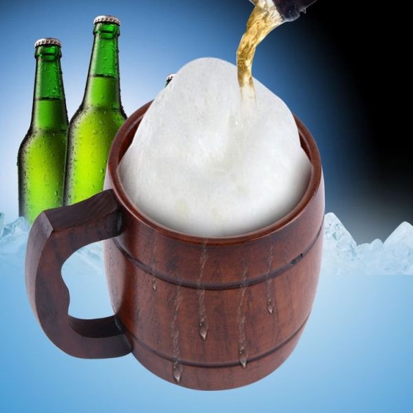 Practical Wooden Beer Milk Coffee Tea Mug With Wood Handle Drinkware - Image 6