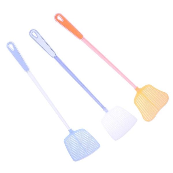 Household Plastic Long Handle Fly Swatter Mosquito Swatter, Random Color Delivery - Image 2