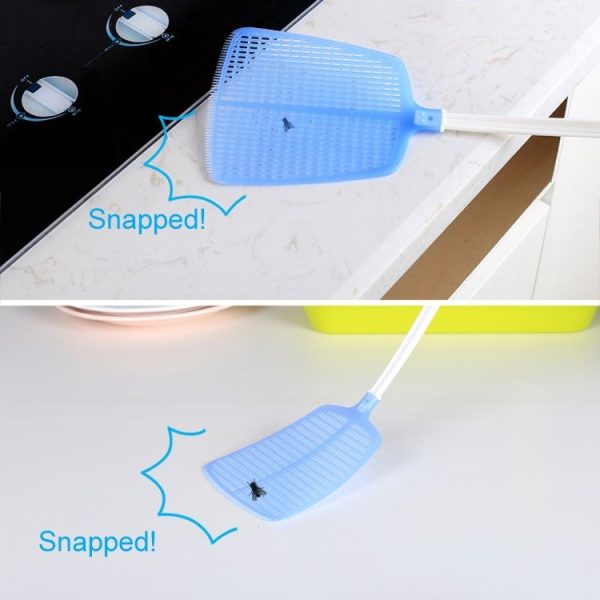 Household Plastic Long Handle Fly Swatter Mosquito Swatter, Random Color Delivery - Image 6