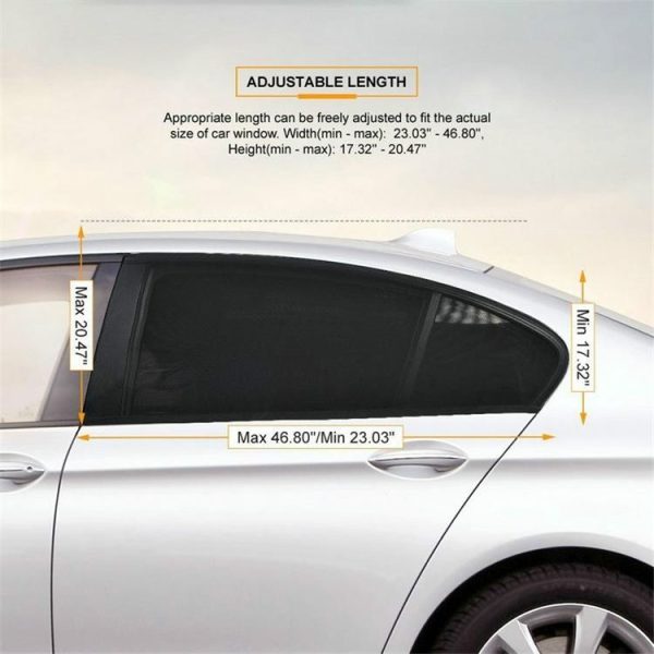 Auto Car Window Mesh Shield Sunshade Visor Net Mosquito Repellent UV Protection Window Covers, High Pop-up Rear Window Version - Image 3