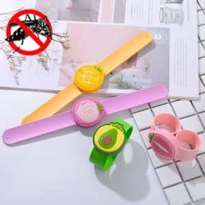 4 PCS Outdoor Portable Cartoon Mosquito Repellent Bracelet Anti-mosquito Snap Ring, Style: Popular Fruits
