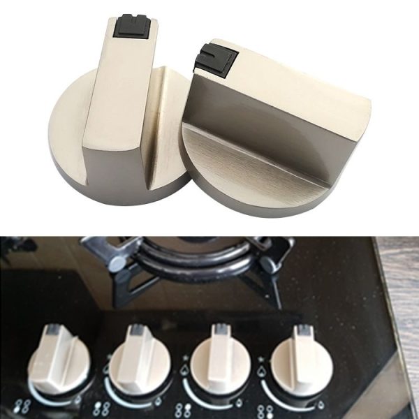 2 PCS Universal Metal Rotary Switch Control Knobs Replacement Accessories for Home Kitchen Gas Stove, Size: Shaft Diameter 6mm