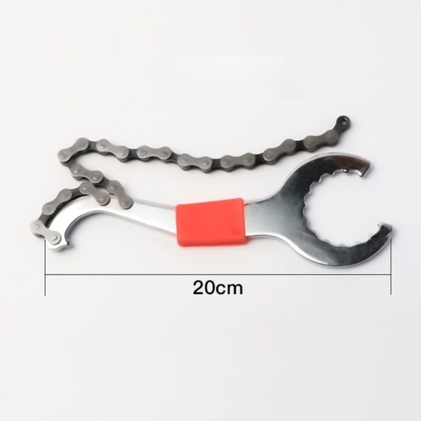 2 PCS Three-in-one Bicycle Integrated Bottom Shaft Flywheel Fixed Wrench Tail Hook Tool - Image 2