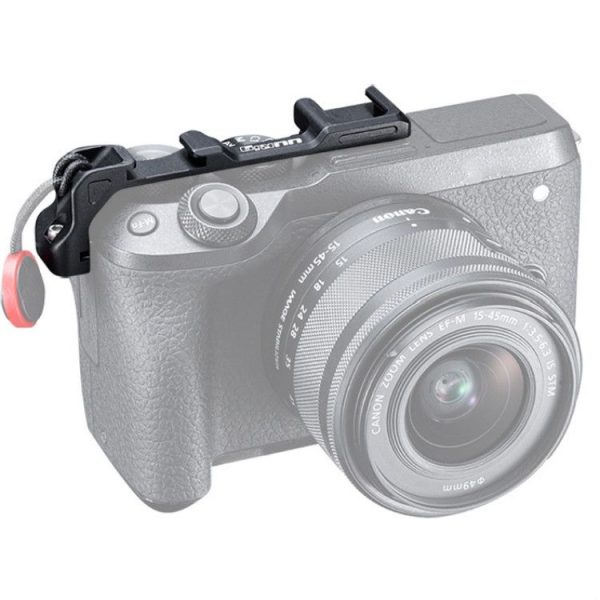 UURig R038 Double Hot Shoe Extension Fill Light Microphone Bracket for Canon EOS M6 Mark II - Image 5