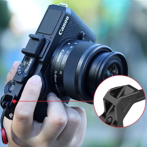 UURig R038 Double Hot Shoe Extension Fill Light Microphone Bracket for Canon EOS M6 Mark II - Image 8