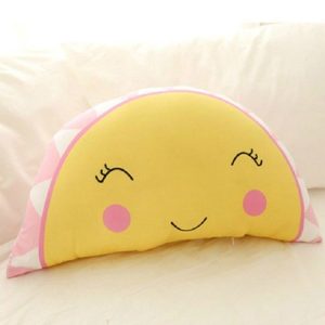 Baby Plush Pillow Cartoon Cushion Kid Sleeping Toy Infant Comforting Doll Animal Shaped Pillows Home Decoration, Size: 55cm (Smile)