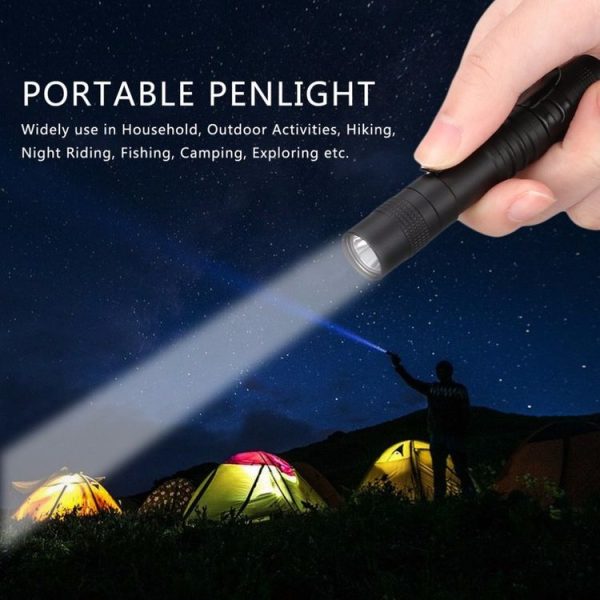 Mini LED Pen-shaped Strong Flashlight Pen Clip Torch, Size: 13.3cm - Image 3