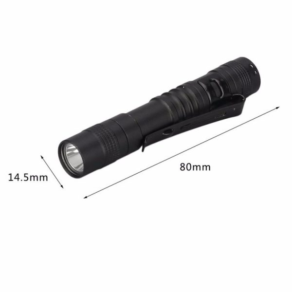 Mini LED Pen-shaped Strong Flashlight Pen Clip Torch, Size: 13.3cm - Image 8