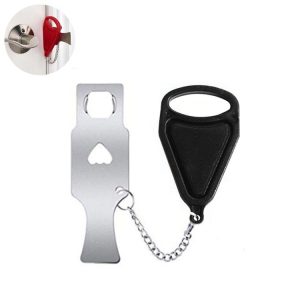 Portable Security Lock Door Lock Anti-theft Lock, Style: Black Triangle