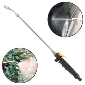 Garden Water Guns Stainless Steel Multifunction High Pressure Car Wash Spray Nozzle Hose Wand, Specification: 58cm