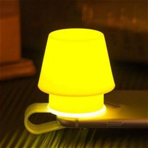Creative Phone Holder Silicone Samall Lamp Shade Phone Nightlight, Random Color Delivery