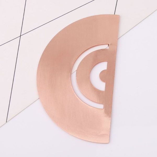 Protractor Ruler Drawing Measurement Math Tool Students Stationery Metal Angle Ruler - Image 3