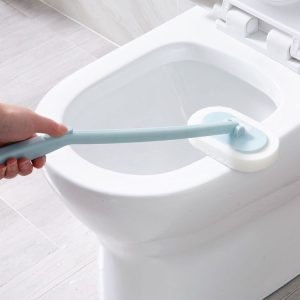 Long Handle Sponge Tile Bath Floor Brush Bathroom Supplies (Blue)
