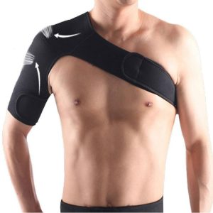 Breathable Adjustable Shoulder Support Brace Unisex Sport Compression Brace Strap Wrap Shoulder Belt, Size: Right Shoulder