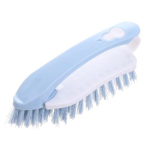 Multi-function 2 in 1 Plastic Soft Hair Washing Brush Decontamination Board Brush Shoe Brush (Blue)